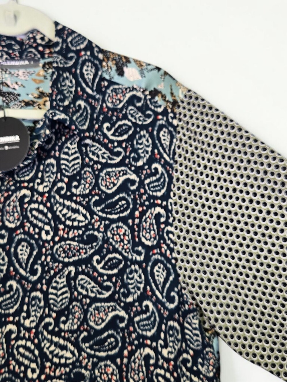 Alembika Paisley Shirt Dress Size 4 US size L / XL Oversize NEW $324 - Picture 6 of 16